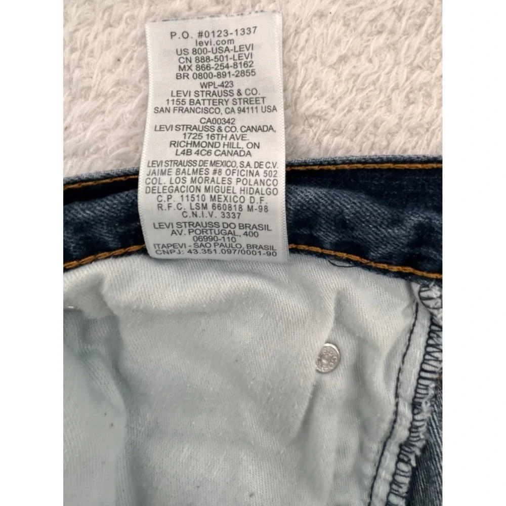 Levis 550 Relaxed Fit Jeans Mens 36x32 Blue Denim Tapered Leg Unique Red Tab